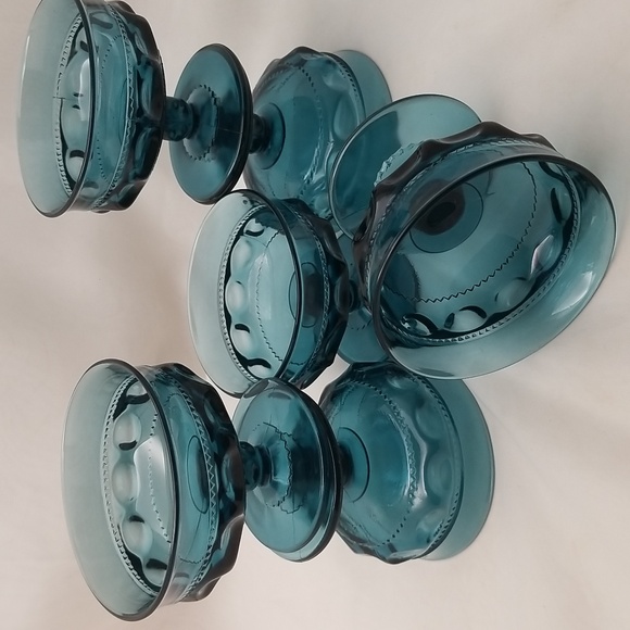 Indiana Colony Kings Crown Blue Sherbet Dishes - Picture 13 of 14